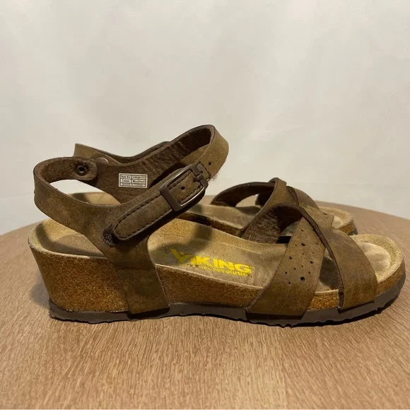 Brown Viking Comfort Wedge Sandals Size 10/41‎ - Picture 2 of 8